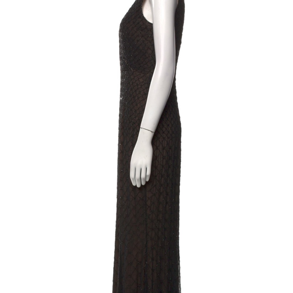 Rachel Gilbert Black Silk Evening Gown - Picture 2 of 3